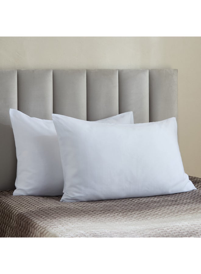 Home Box White Satin Cotton Pillow Cover Set for Home - Image 1